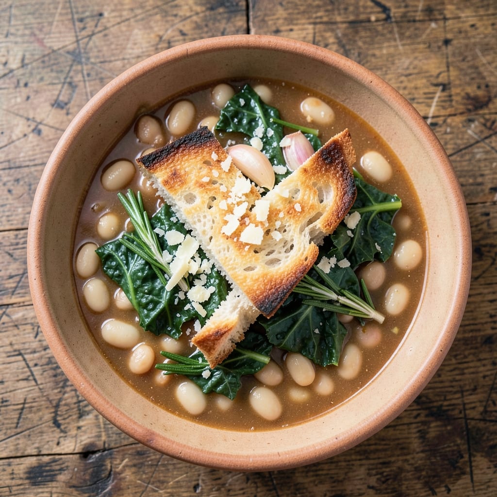 Authentic Toscana Soup Recipe: Rustic Bean and Kale Richness With Pecorino Crunch