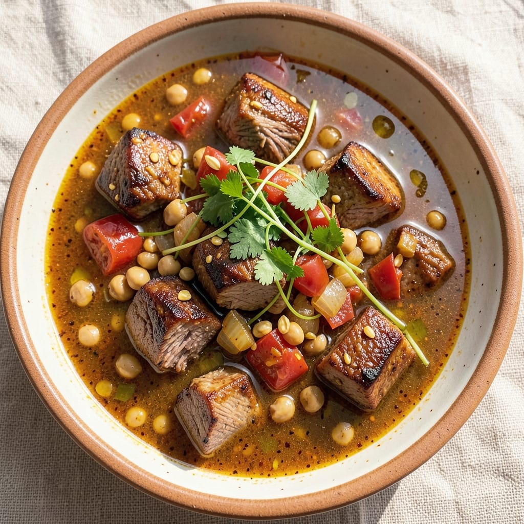 Algerian Soup Recipe: Harissa-Spiced Chickpea and Lamb Stew