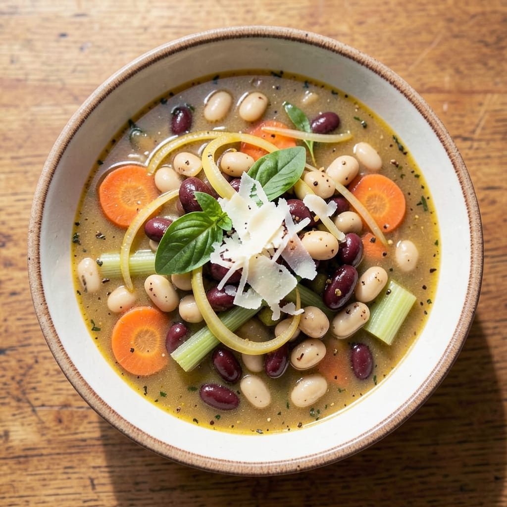 3 Bean Minestrone Soup Recipe: Blue Zone Longevity in a Bowl