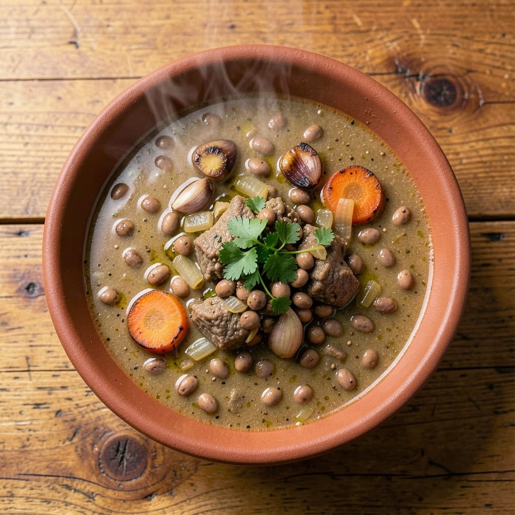 Arabic Shorba Soup Recipe: Spiced Lentil and Lamb Broth With Crispy Herb Dumplings