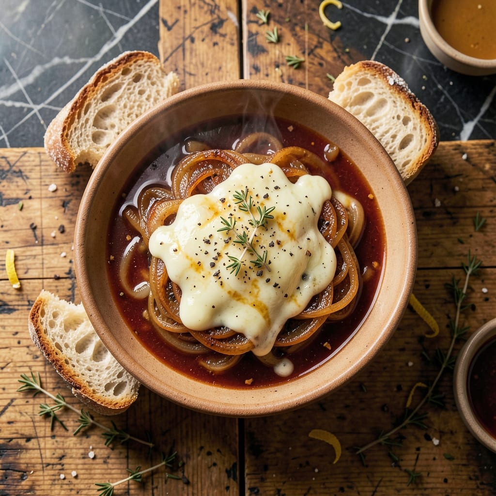 Anthony Bourdain's French Onion Soup Recipe: Crispy Croutons and Caramelized Layers