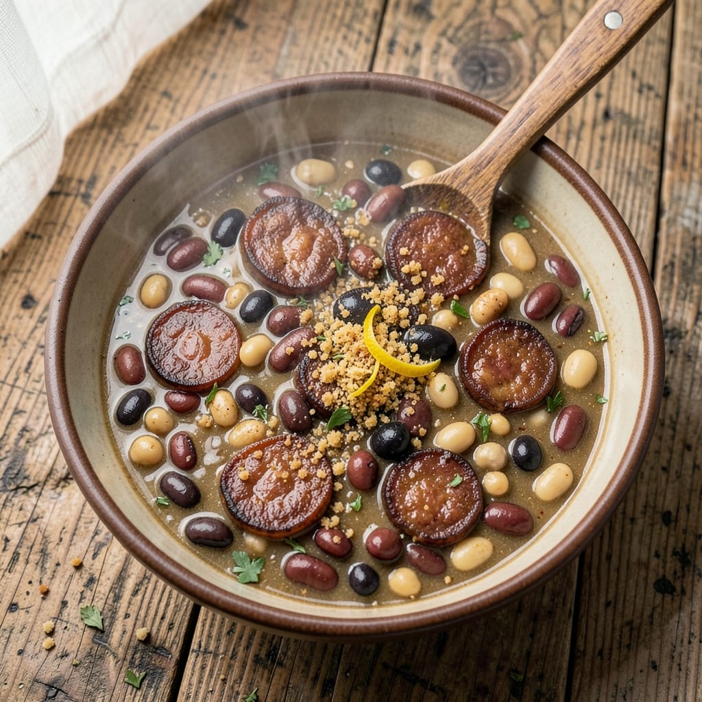 15 Bean Soup Recipe with Sausage Crock Pot: Smoky Sausage and Pantry Beans Simmered to Richness