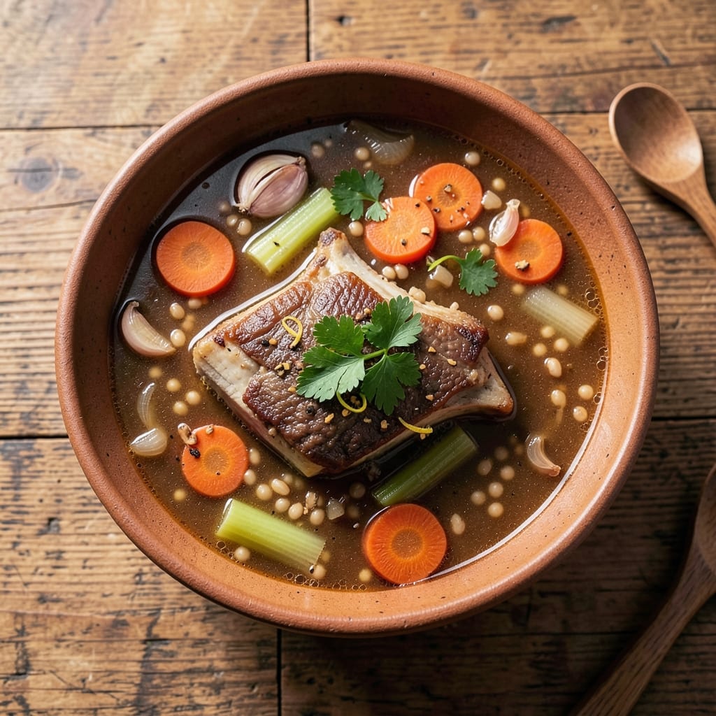 Beef Bone and Barley Soup Recipe: Deep Umami Richness From Slow-Simmered Bones