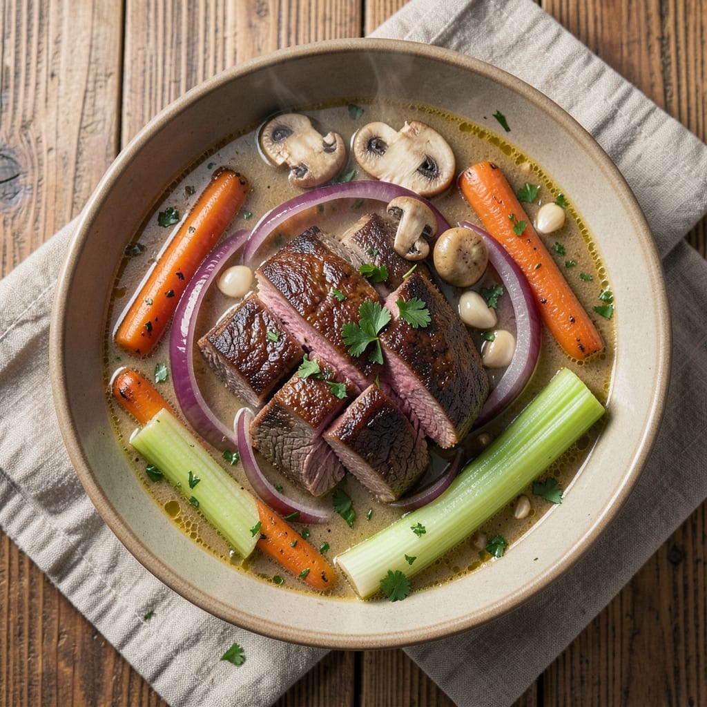 5 Star Vegetable Beef Soup Recipe: Deep Umami Broth With Tender Meat