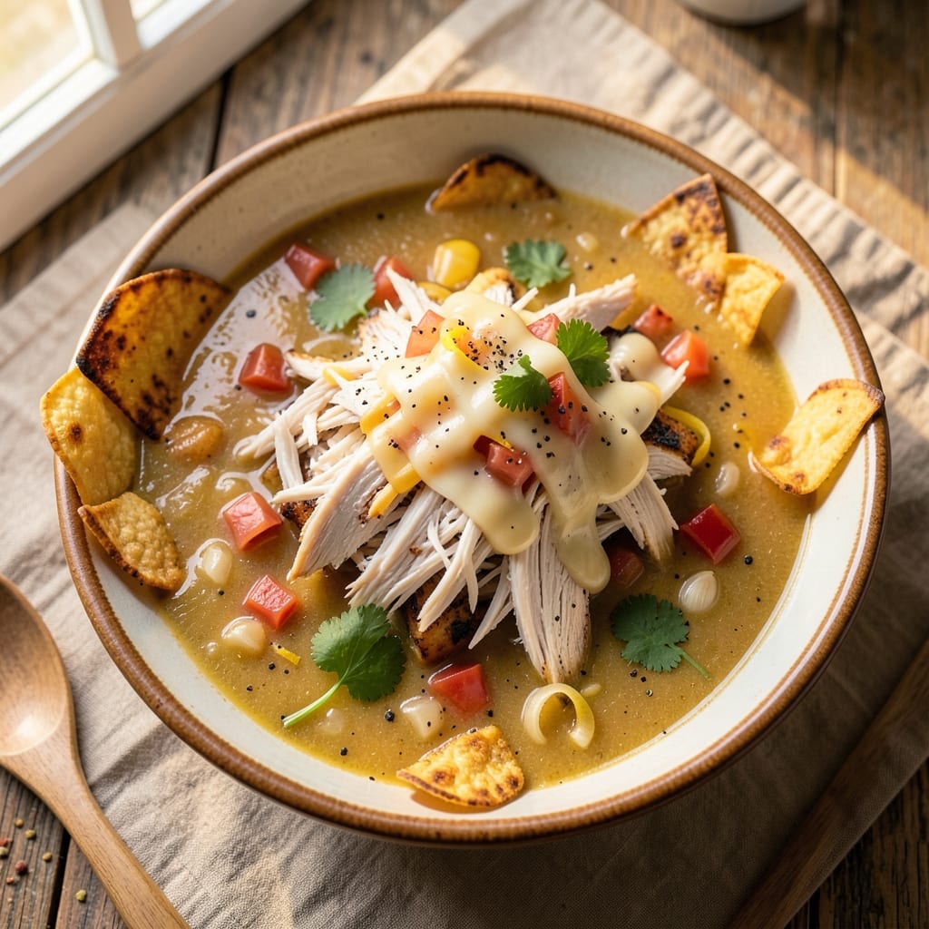 Applebee's Cheese Chicken Tortilla Soup Recipe: Smoky Cheddar and Chicken Swirls in Creamy Broth