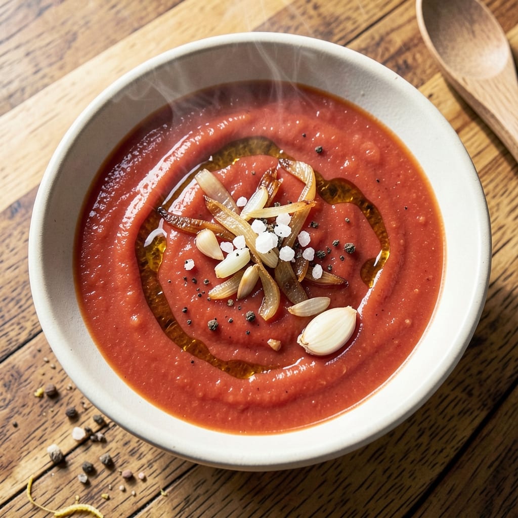 3-Ingredient Tomato Soup Recipe: Ultra-Smooth Velvety Texture in 15 Minutes