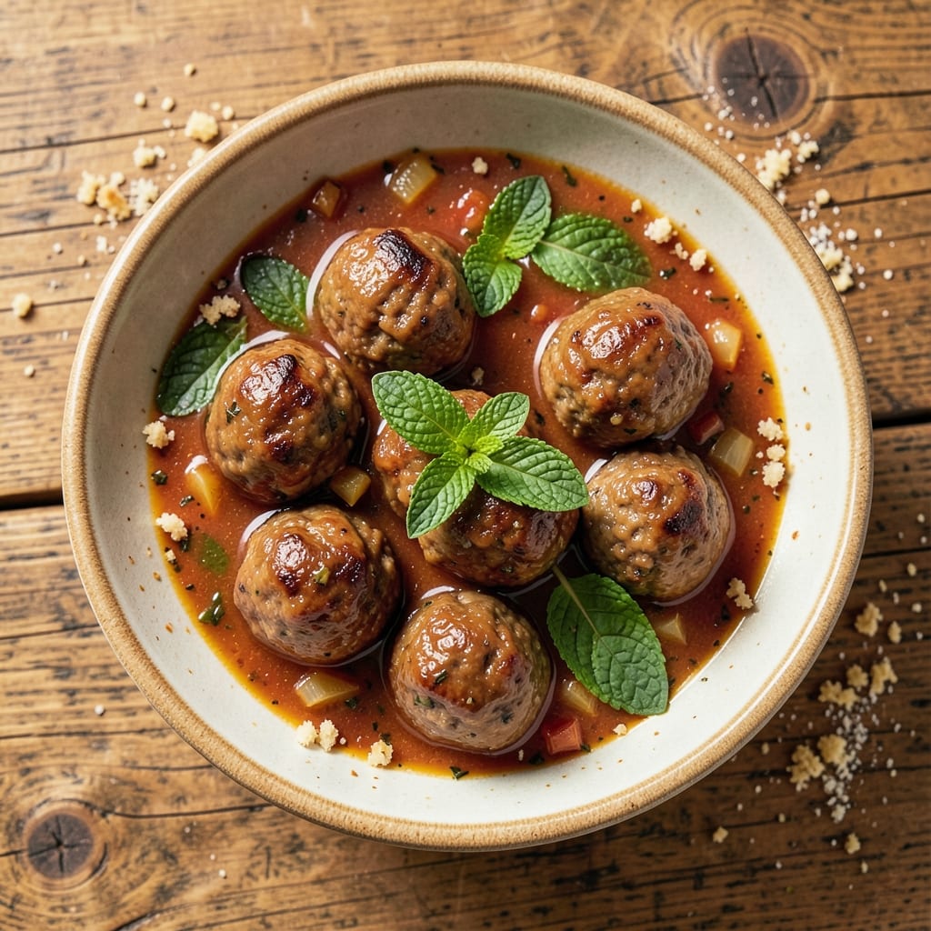 Albondigas Soup Recipe with Mint: Herb-Infused Meatballs in Bright Tomato Broth