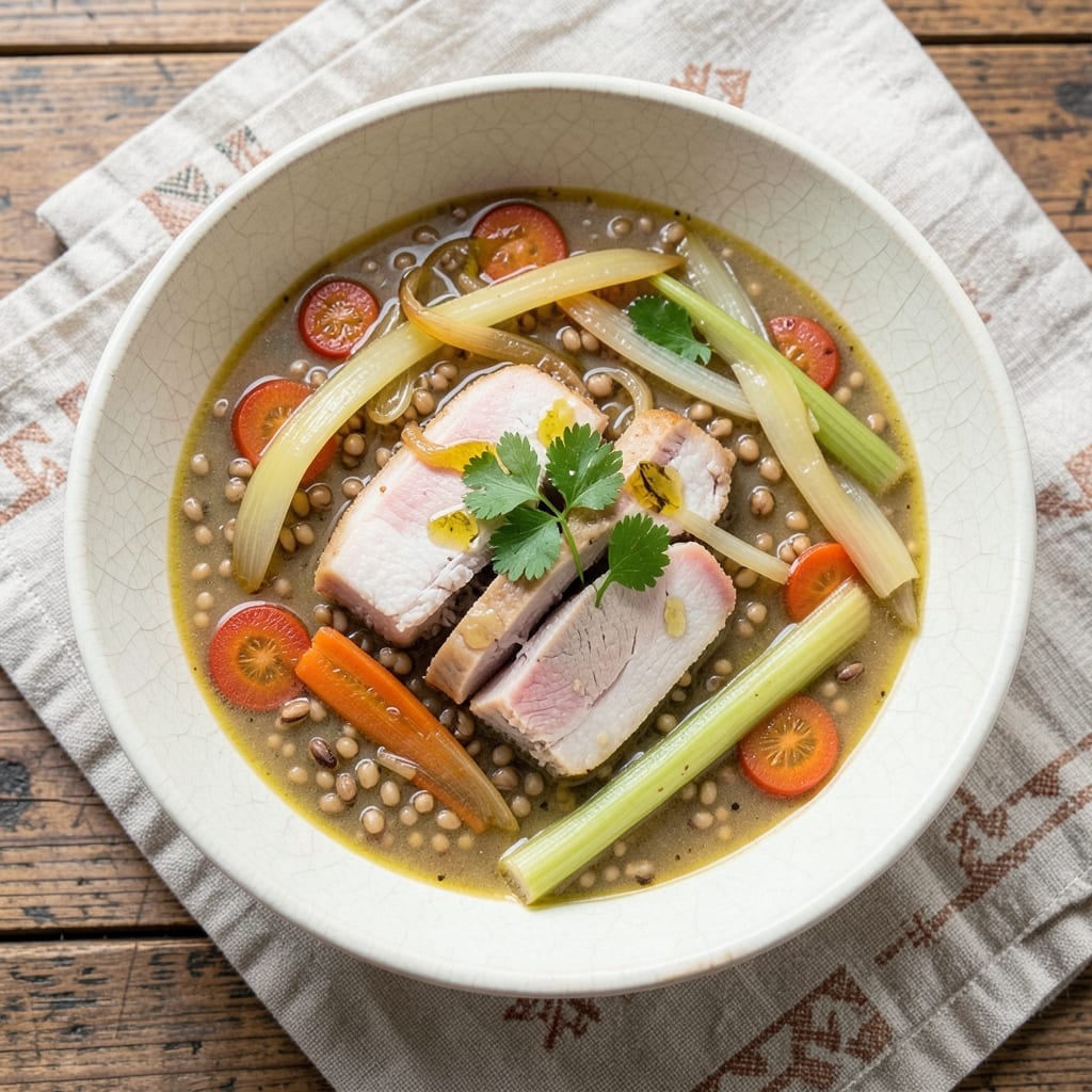 Albatross Soup Recipe: Savory Ocean Depth With Toasted Barley Crunch
