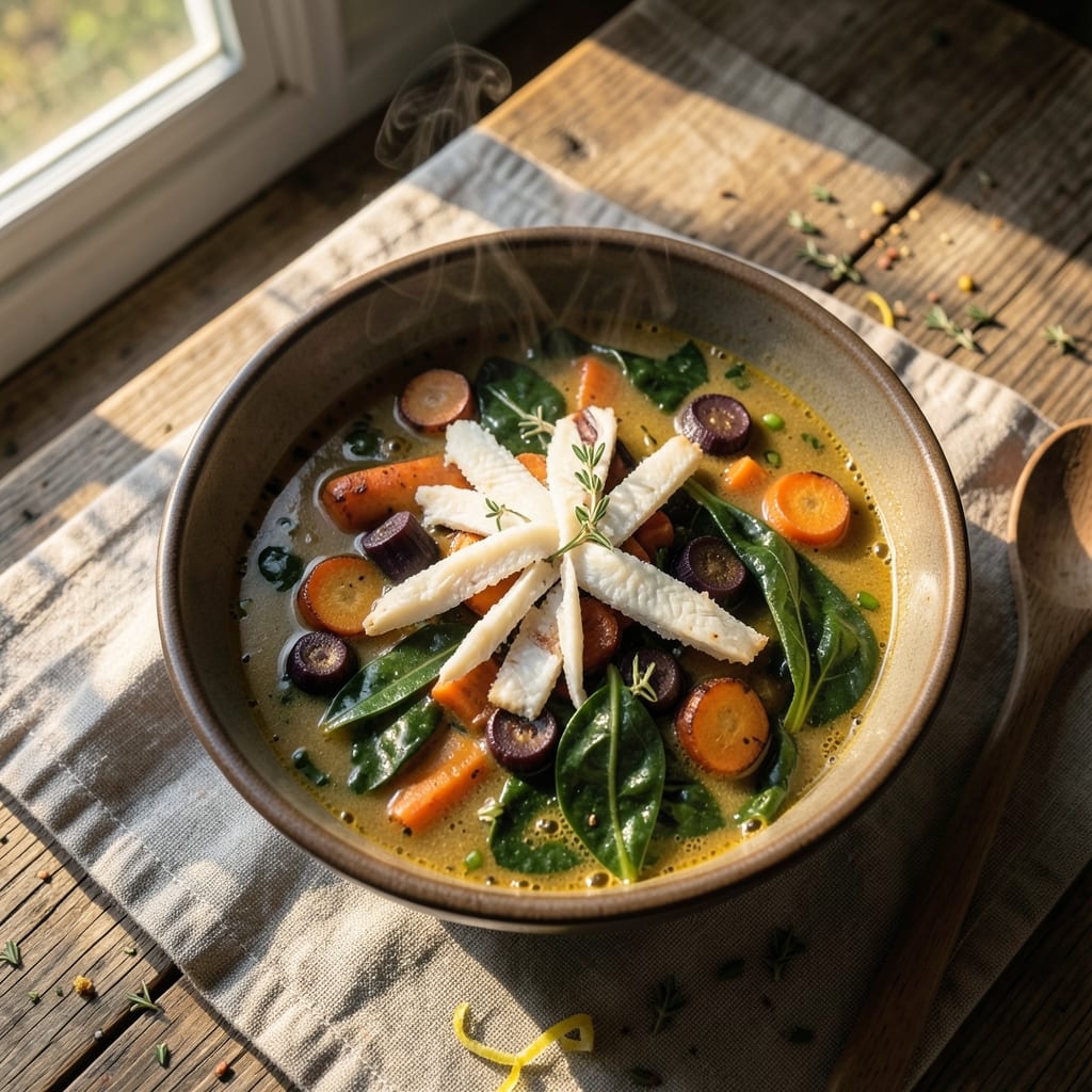 Bajan Soup Recipe: Bold Callaloo and Saltfish Harmony