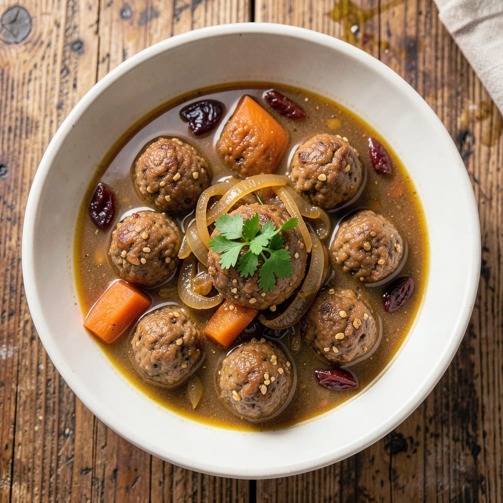 Armenian Meatball Soup Recipe: Spiced Lamb and Herb Dumplings in Savory Broth