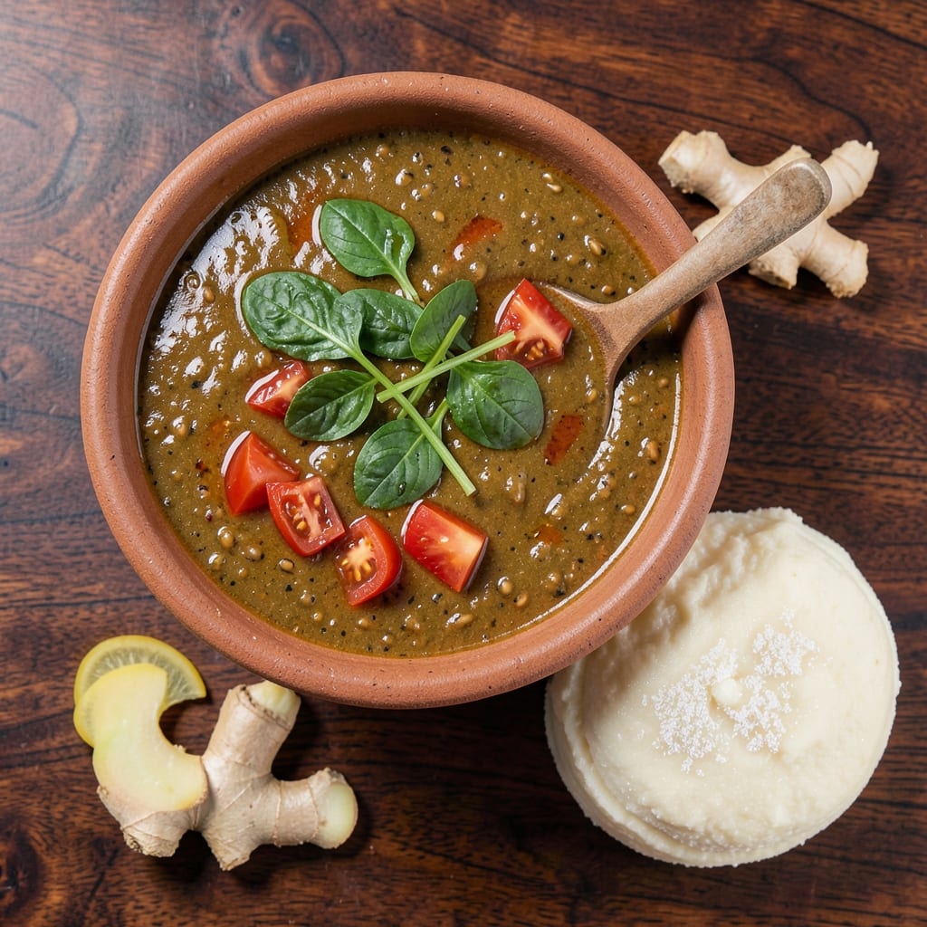 African Egusi Soup and Fufu Recipe: Melting Yams and Nutty Seed Depth
