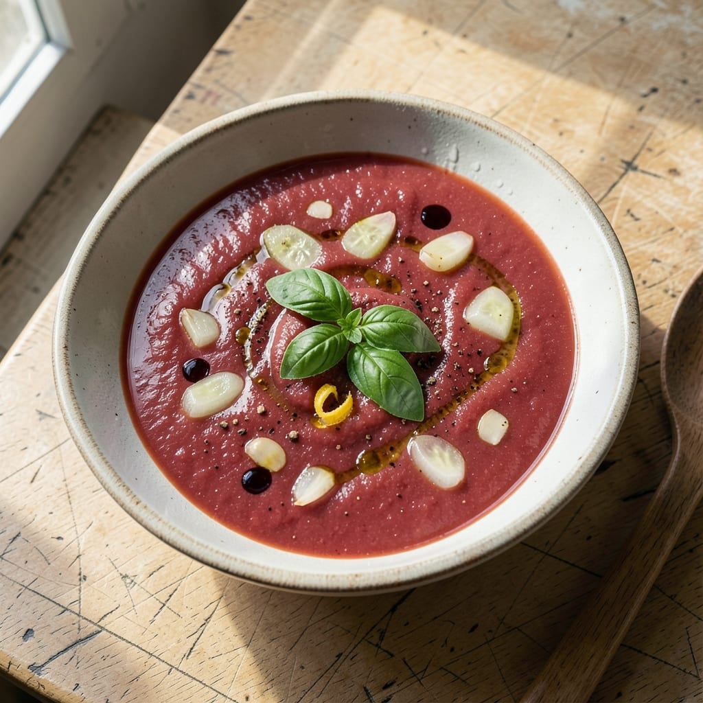 Andalusian Gazpacho Soup Recipe: Chilled Tomato Cucumber Basil Refreshment