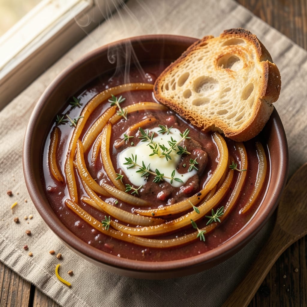 Be Our Guest French Onion Soup Recipe: Crispy Croutons and Melty Gruyère Magic