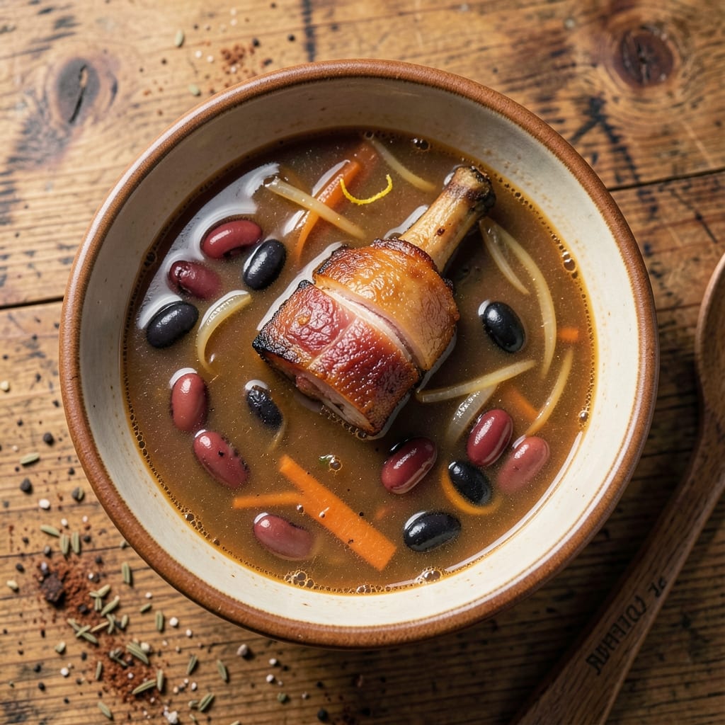 3 Bean and Ham Soup Recipe: Smoky Ham and Pantry Beans Simmered to Richness