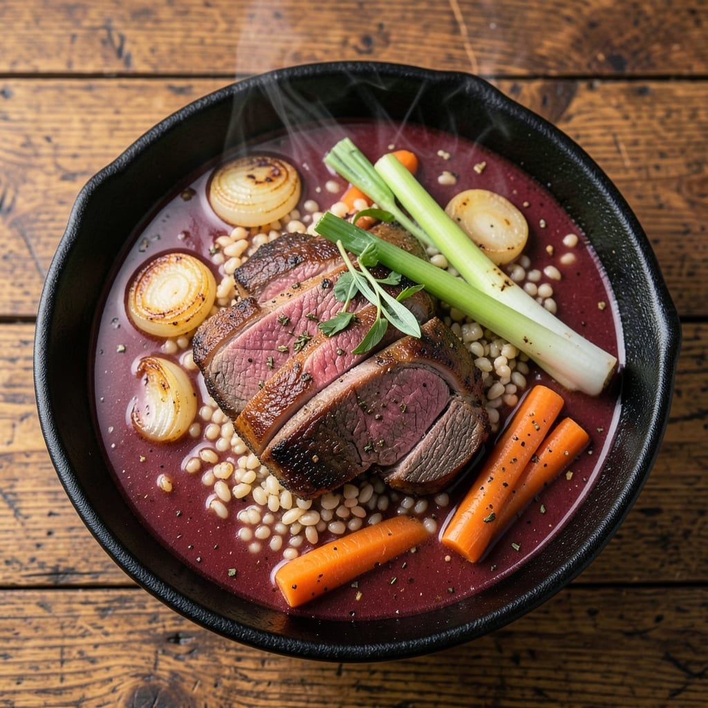 54th Street Steak Soup Recipe: Slow-Simmered Beef and Barley Luxe