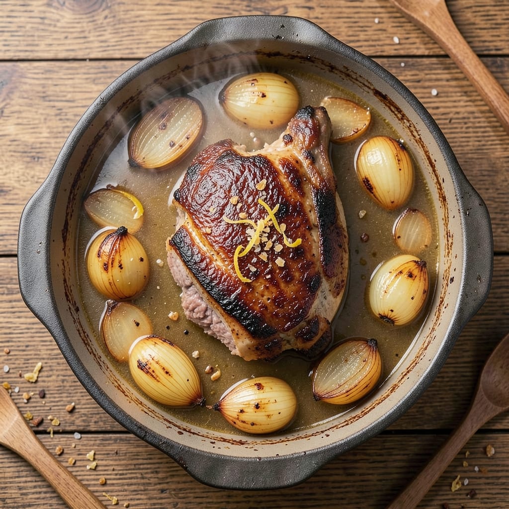 4-Ingredient Onion Soup Pot Roast Recipe: Slow-Simmered Tender Meat with Caramelized Onion Clouds