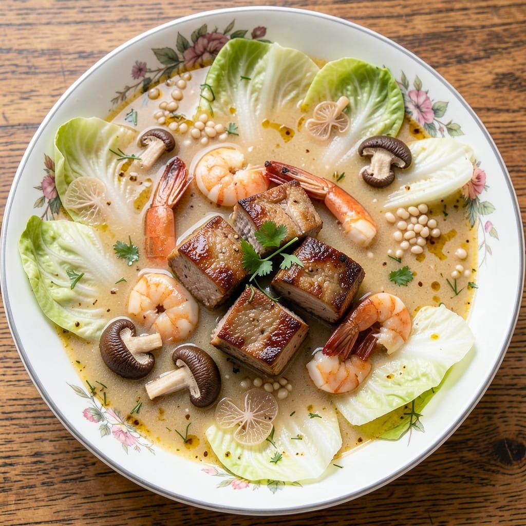 Eight Treasure Soup Recipe: Fragrant Barley and Saffron Crunch Harmony