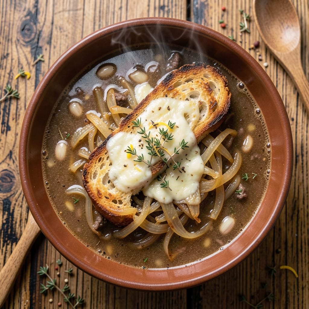 All-Day French Onion Soup Recipe: Caramelized Layers and Gruyère Clouds