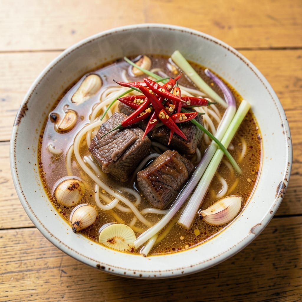 Authentic Thai Boat Noodle Soup Recipe: Fragrant Lemongrass and Chili Perfection