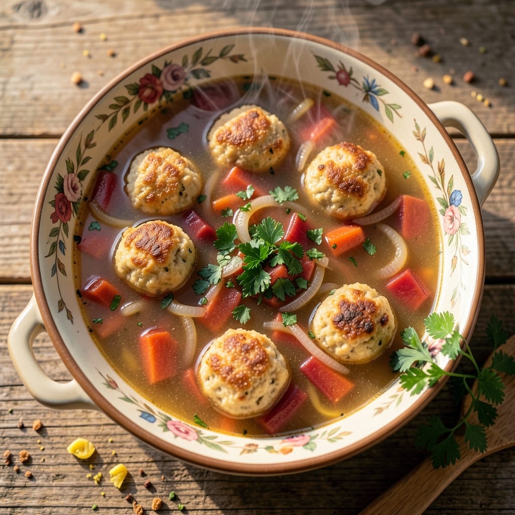 2nd Ave Deli Matzo Ball Soup Recipe: Crispy Matzo Shells and Cloud-Soft Centers