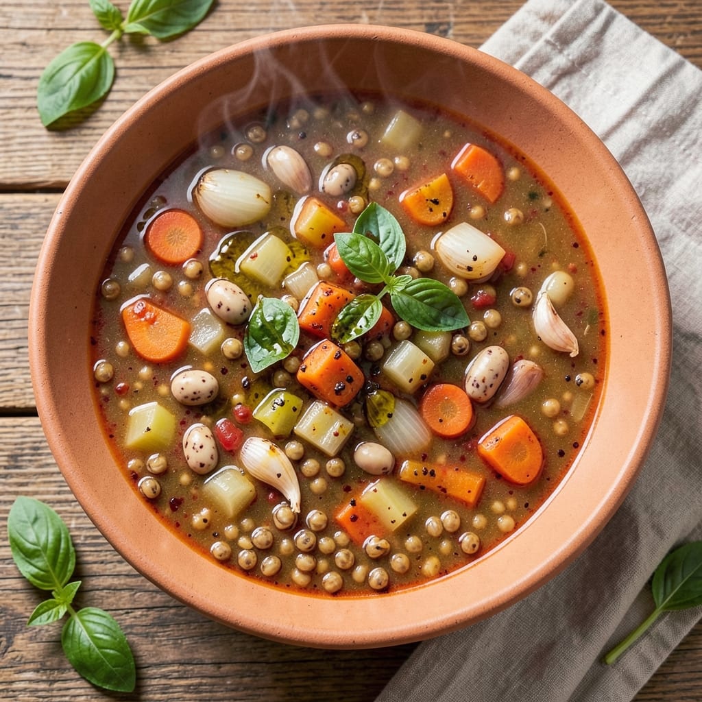 Alton Brown's Minestrone Soup Recipe: Toasted Barley Crunch Meets Savory Tomato Depth