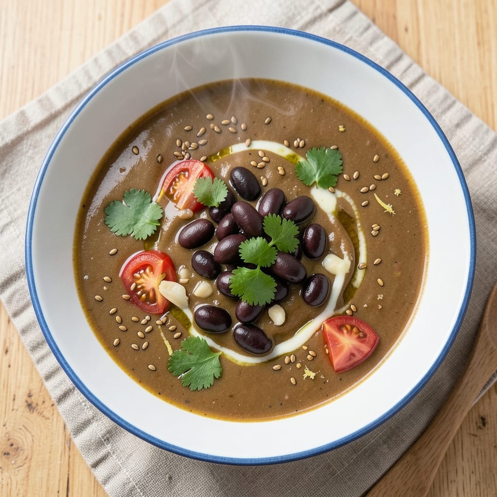 15-Minute Black Bean Soup Recipe: Smoky Cumin and Garlic Infusion