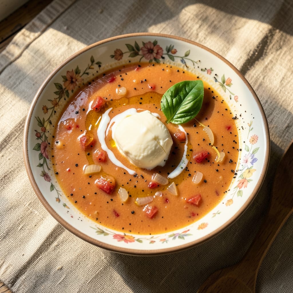 1 Serving Tomato Soup Recipe: Single-Serving Creamy Velvety Magic
