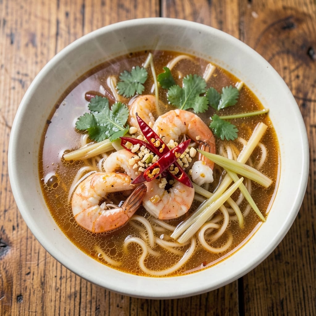 Authentic Tom Yum Goong Soup Recipe: Spicy-Lemongrass Infusion With Shrimp