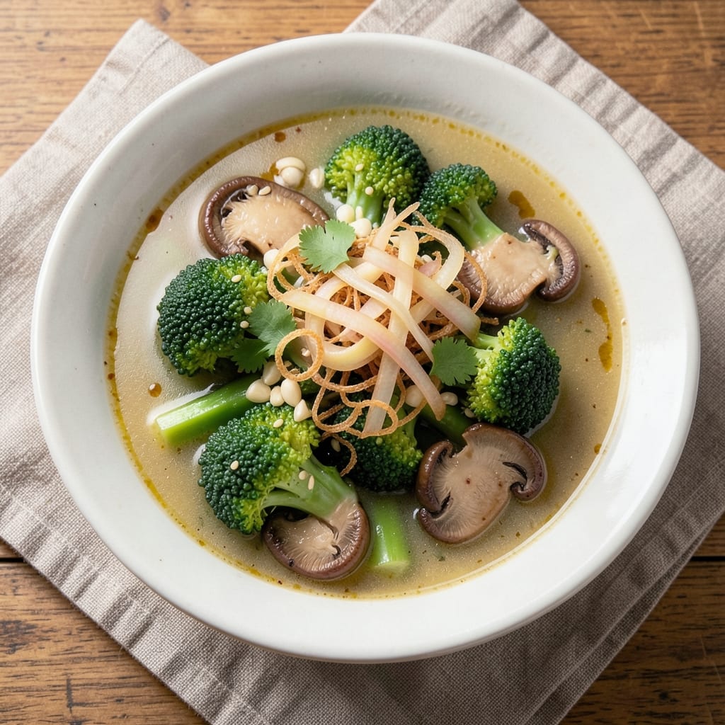Asian Broccoli Soup Recipe: Fragrant Ginger-Garlic Base With Silky Broth