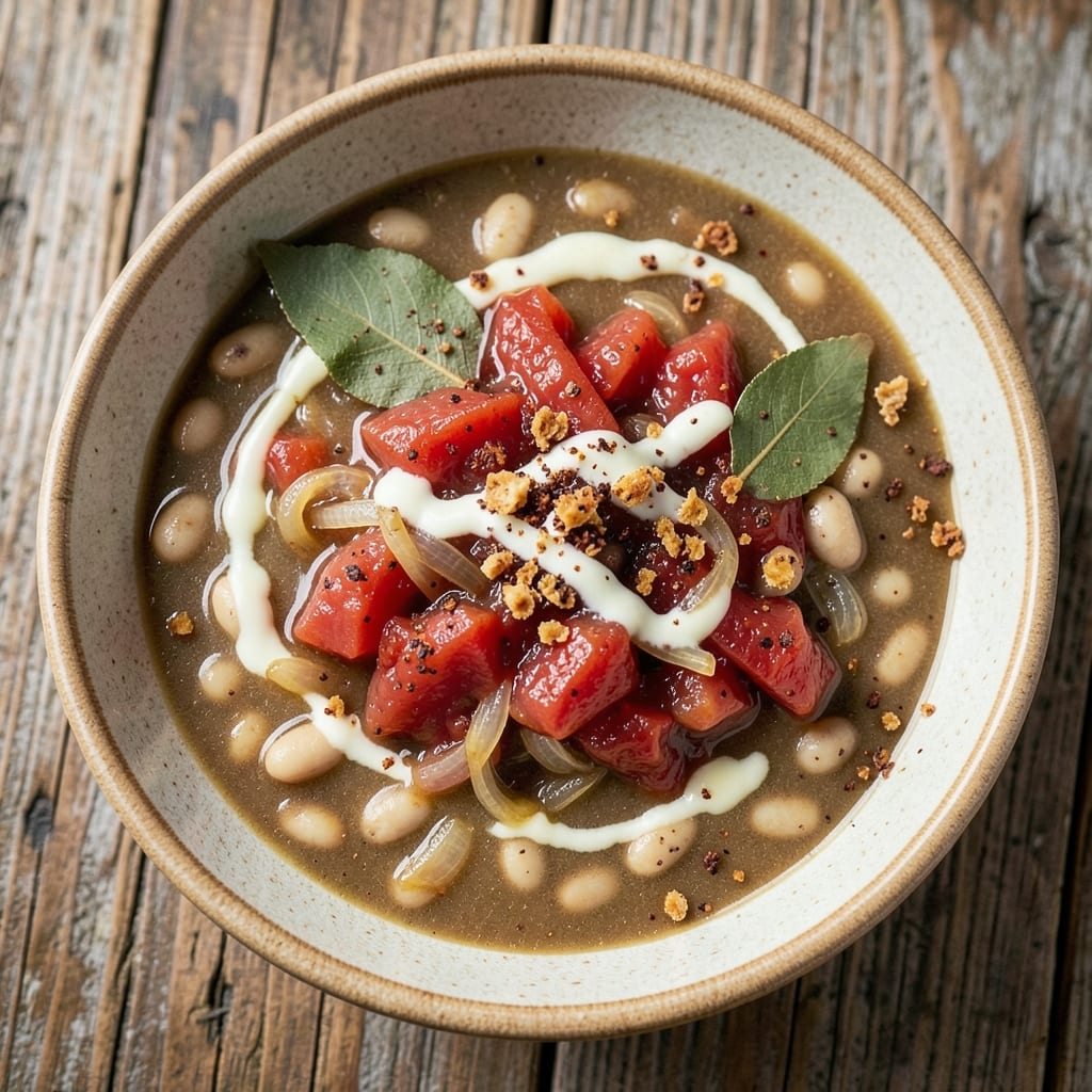 Basque Bean Soup Recipe: Smoky Paprika and Garlic-Roasted Depth