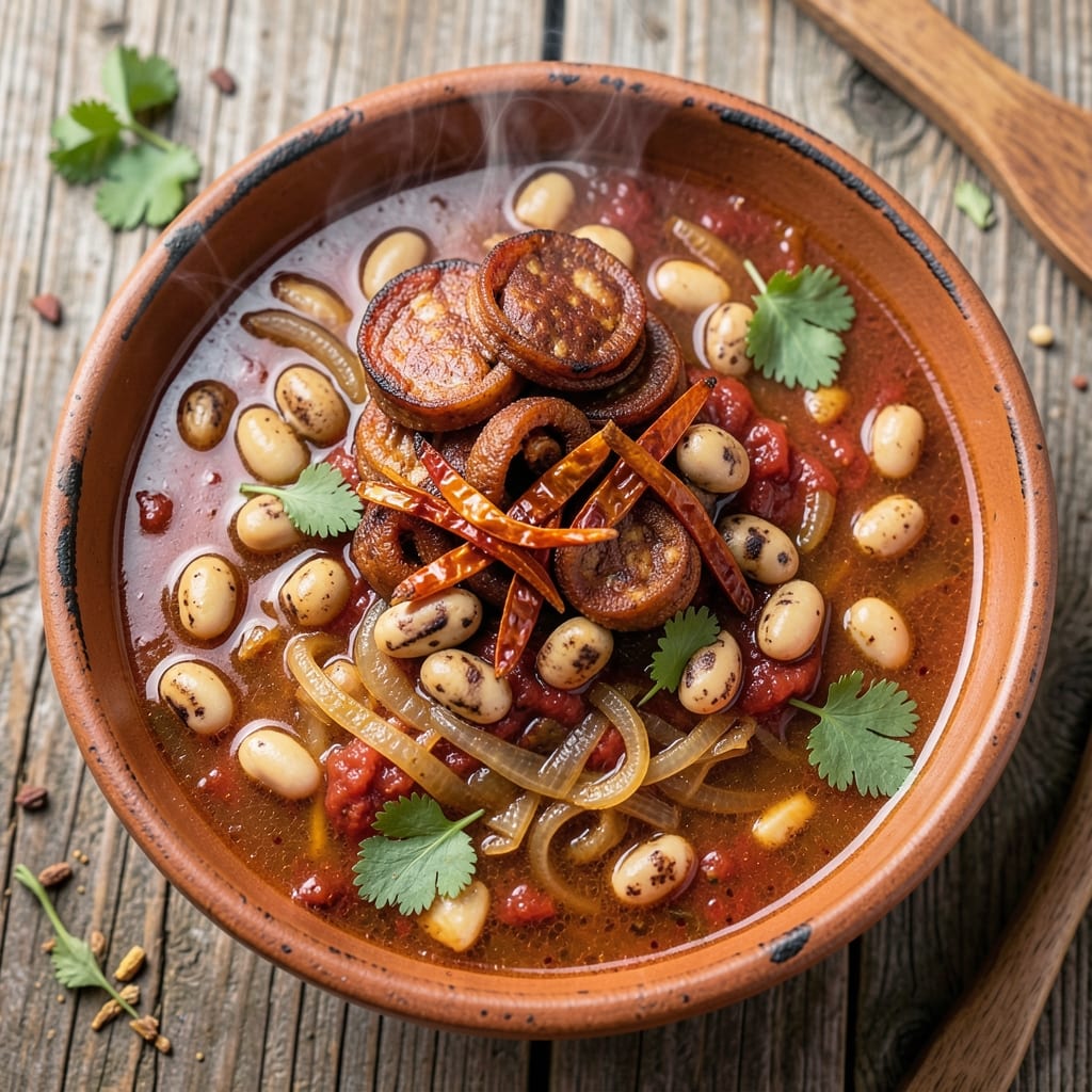 Authentic Mexican Taco Soup Recipe: Smoky Tomato-Braised Beans and Chorizo