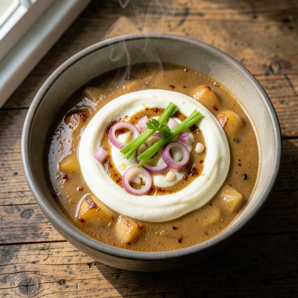 Baked Potato Soup Recipe Without Sour Cream: Velvety Silky Texture With Herby Depth