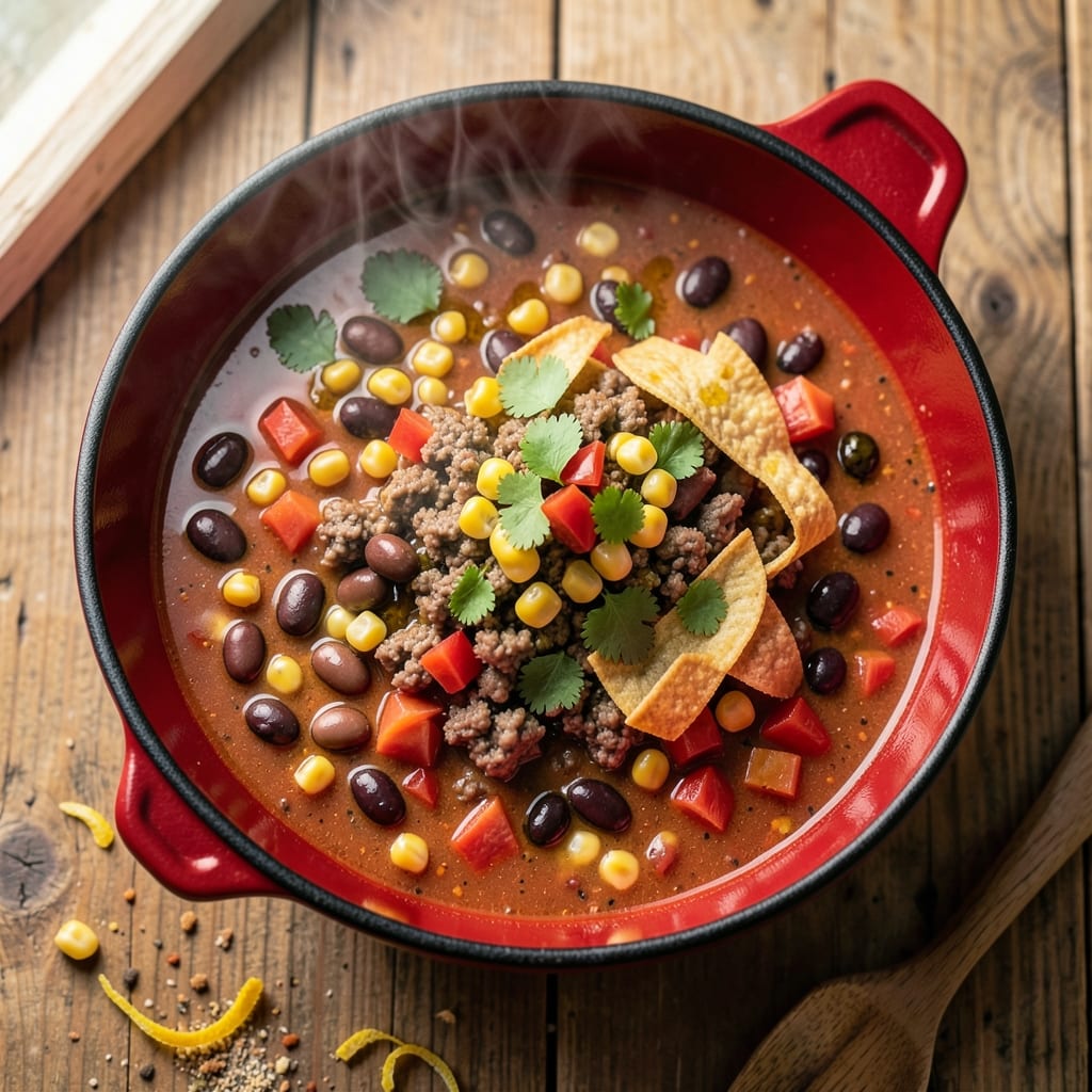 9-Can Taco Soup Recipe: Crowd-Pleasing Tex-Mex Fiesta in One Pot
