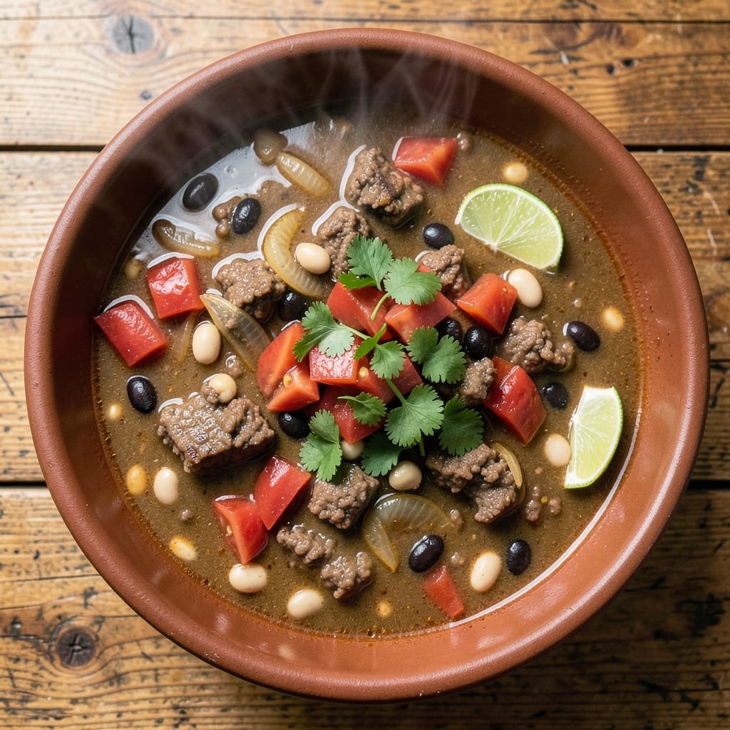 8-Can Taco Soup Recipe with Ground Beef: Spiced Meat and Bean Fiesta in One Pot