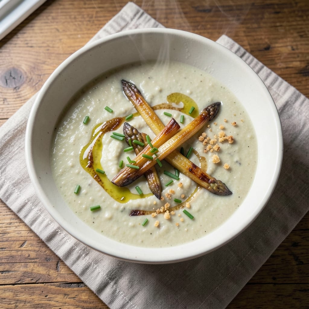 Asparagus Bisque Soup Recipe: Silky Green Velouté With Fresh Herb Finish