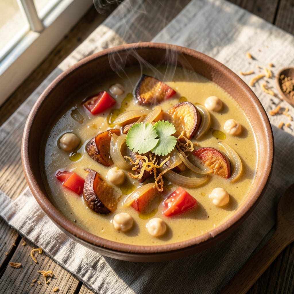 African Sweet Potato Soup Recipe: Smoky Coconut and Ginger Harmony