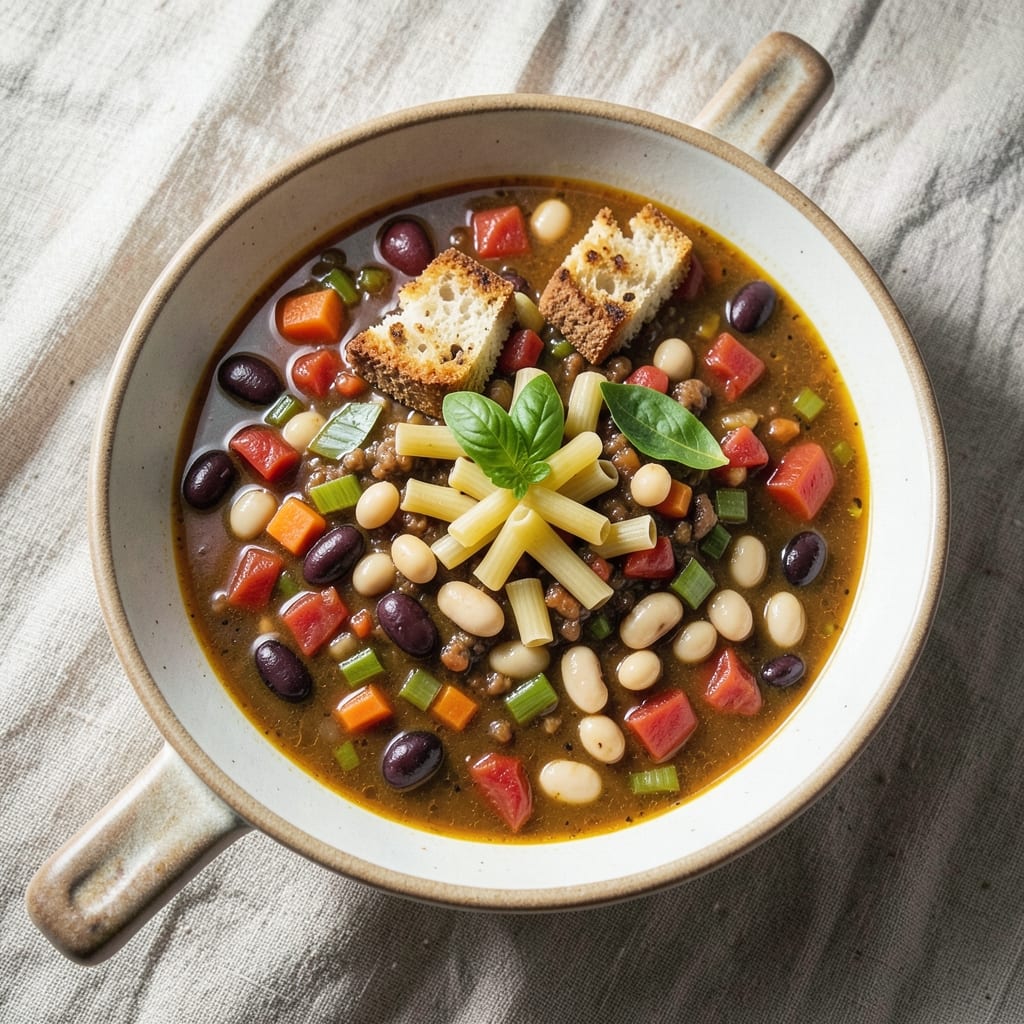 7-Can Minestrone Soup Recipe: Hearty Pantry Staples in One Pot