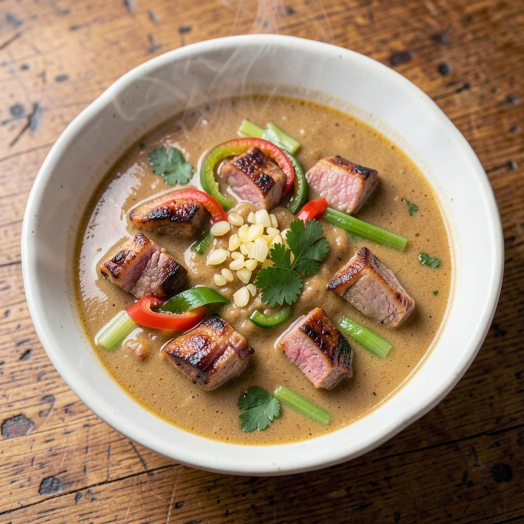 Alligator Soup Recipe: Swamp-Inspired Creaminess with Toasted Corn Crunch