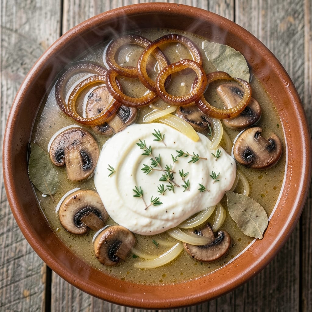 Authentic Polish Mushroom Soup Recipe: Smoky Dumpling Swirls in Rich Broth