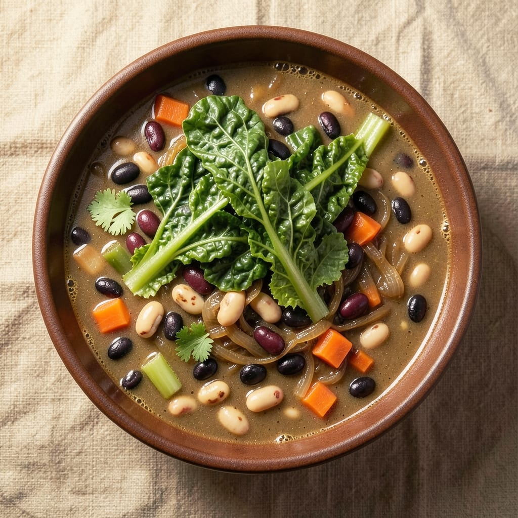 15 Bean Soup With Greens Recipe: Hearty Pantry-to-Pot Winter Nourishment