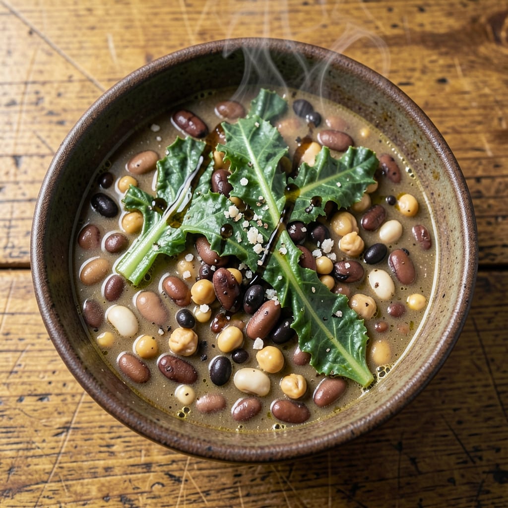 15 Bean Soup Recipe with Kale: Earthy Greens Meet Hearty Pantry Perfection