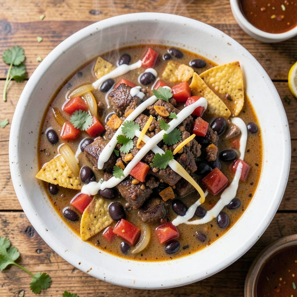 5 Star Taco Soup Recipe: Crunchy Tortilla Topping Twist