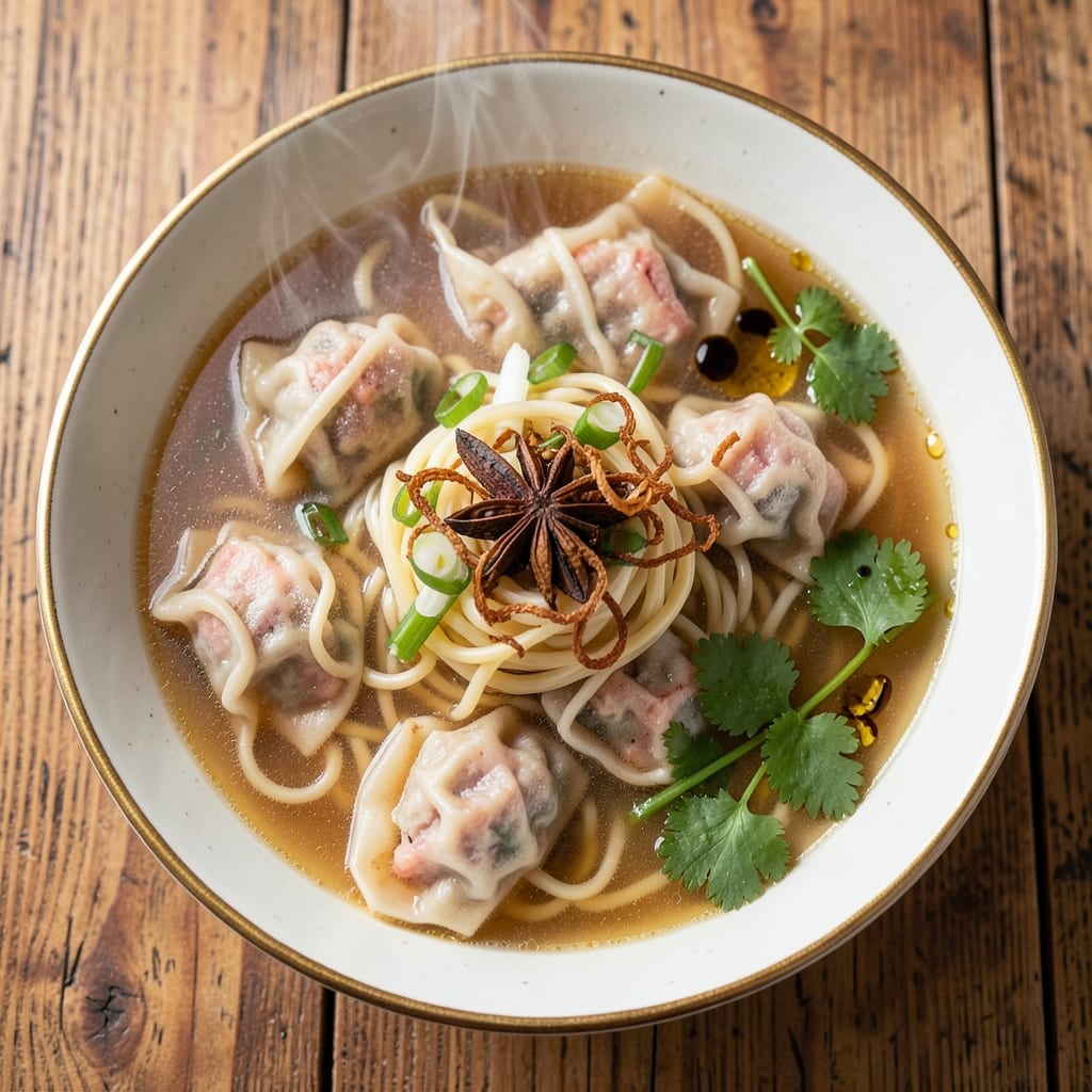 Authentic Wonton Noodle Soup Recipe: Slurp-Worthy Broth and Chewy Egg Noodles